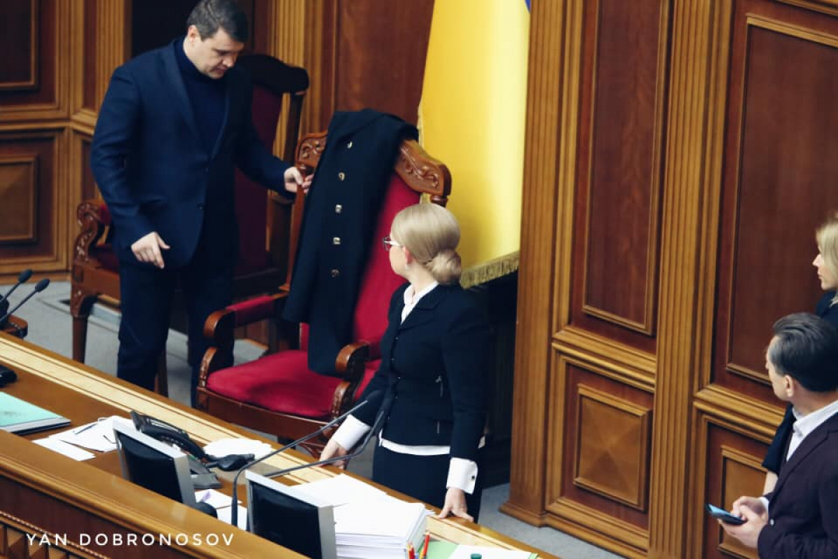 Тимошенко захватила место Разумкова в Раде - "Оппоплатформа" поддержала Юлю плакатом: фото 