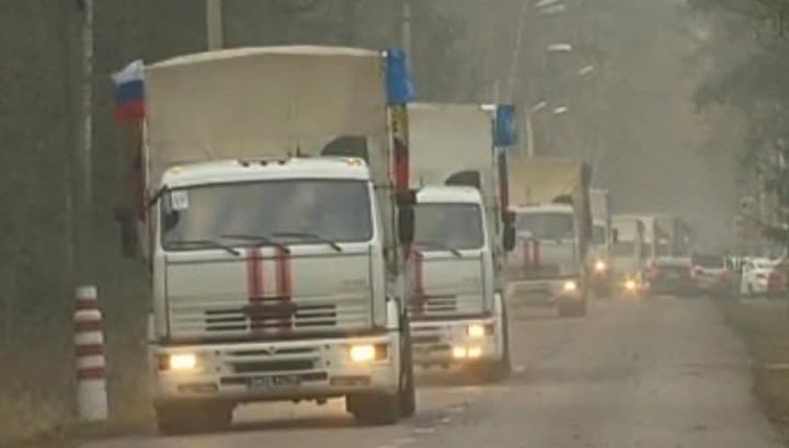 ​Доставившие гумпомощь в Донбасс грузовики возвращаются в Россию