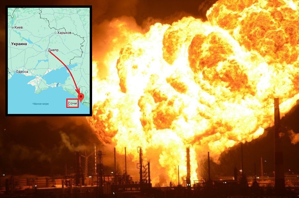 Украина ночью ударила по Сочи: горит нефтебаза, аэропорт десятками отменяет рейсы