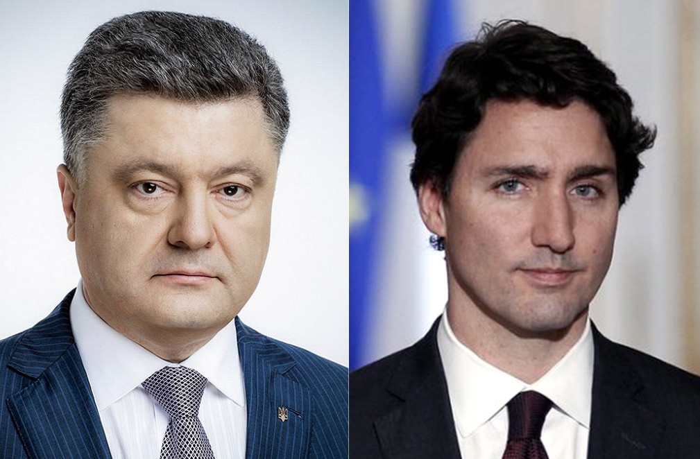 Порошенко обсудил ситуацию на востоке Украины с премьером Канады Трюдо