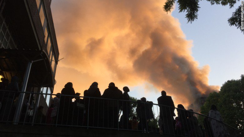В Лондоне всю ночь горела 27-этажка: оказавшиеся в ловушке жильцы высотки молили о помощи несколько часов - кадры