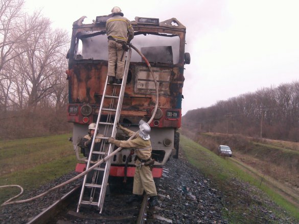 Под Черкассами во время движения загорелся пассажирский поезд «Киев-Одесса»