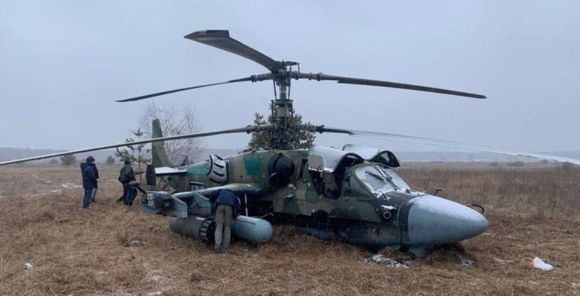 Подразделения ПВО уничтожили очередной ударный российский вертолет "Ка-52"