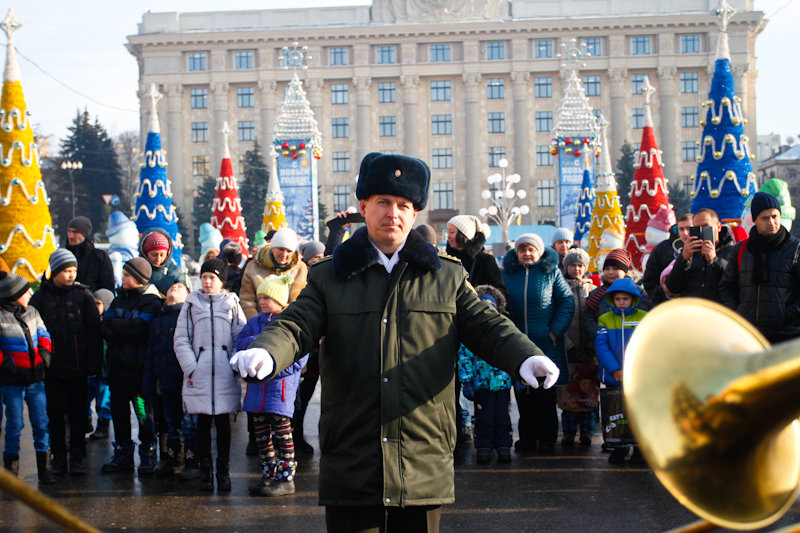 Опубликовано видео и фото выступлений оркестров Нацгвардии Украины: флешмоб прошел в Киеве, Львове, Одессе и Харькове