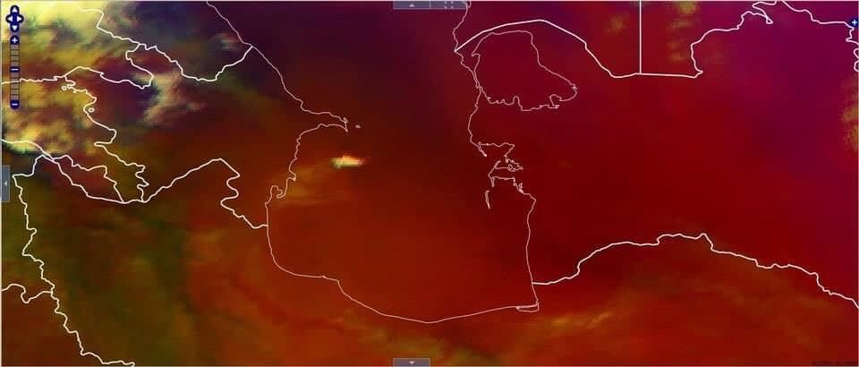 Взрыв и пожар в Каспийском море: появились снимки ЧП со спутника