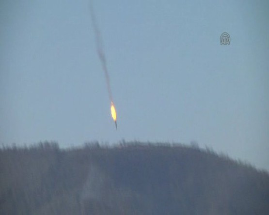 Российский самолет Су-24 сбит турецким истребителем