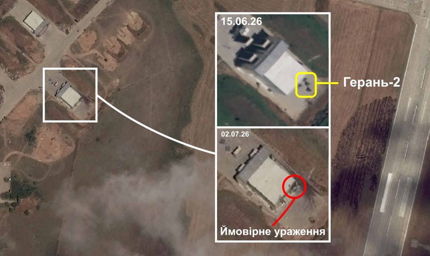 Удары по аэродрому Гвардейское в Крыму: на фото со спутника показали дыры в ангарах, воронки и пожары