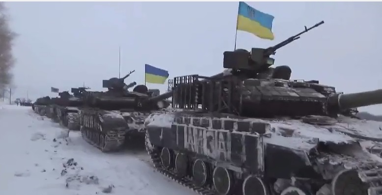 Колонна украинских танков отправилась на прорыв в сторону аэропорта Донецка 