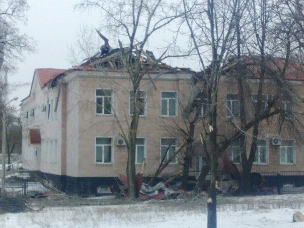 Как выглядит железнодорожный институт в Донецке после обстрела 26.01.15