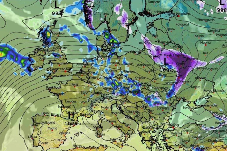 Понедельник принесет тепло и шторм: в Украине дождь, мокрый снег и ветер до 20 м/с