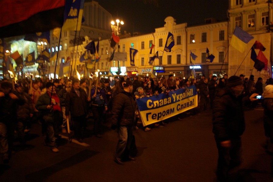 Как в Харькове проходило шествие в честь воинов УПА.