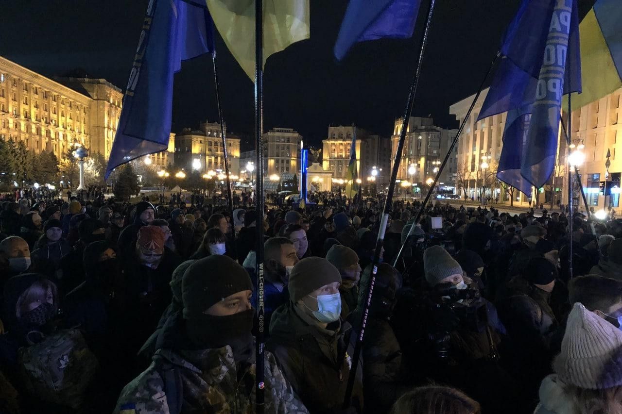 Протест на Майдане: оппозиция выдвинула Зеленскому четыре требования