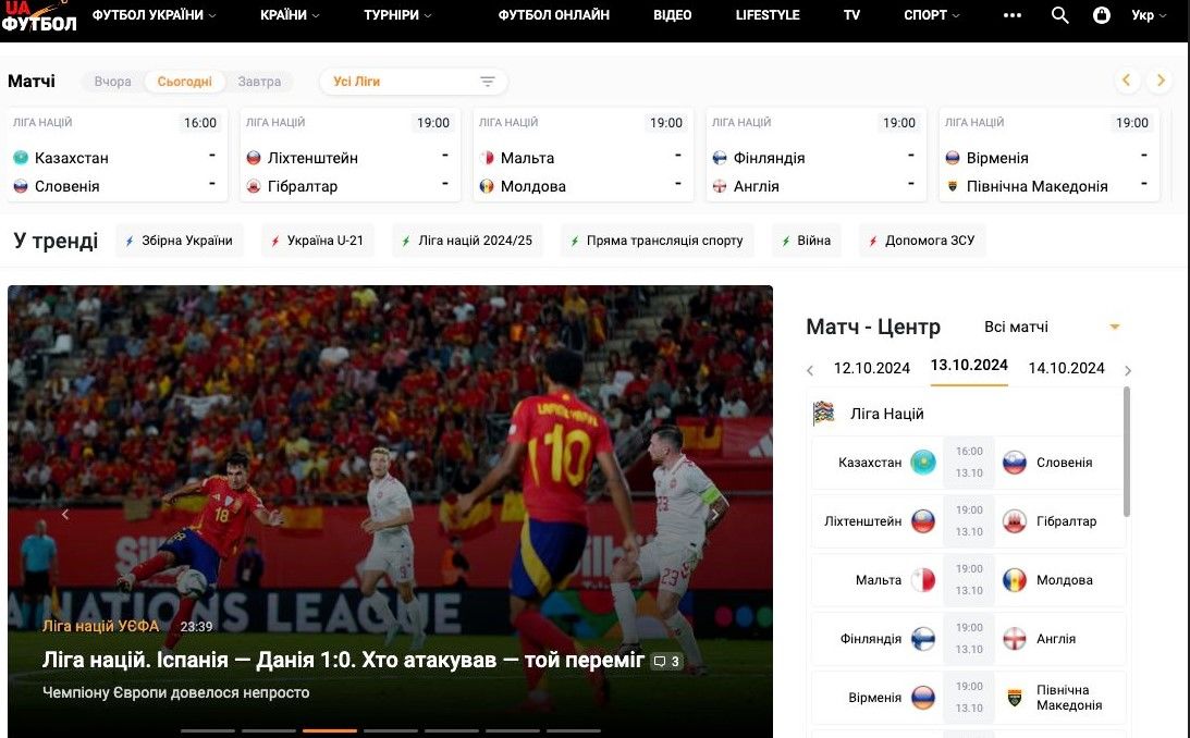 Актуальные новости футбола и спорта на сайте ЮА Футбол