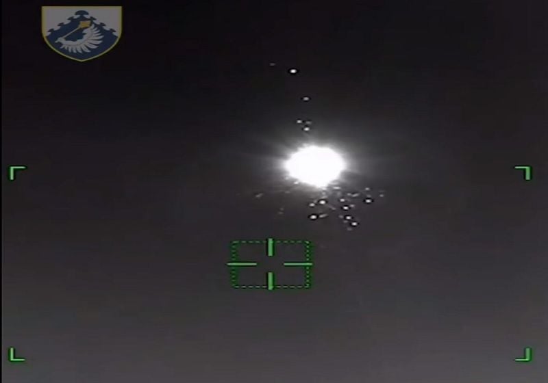 Patriot победил "Циркон" над Киевом: видео уничтожения двух российских ракет над столицей