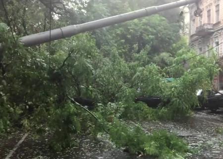 Подтопления, обрывы проводов и вырванные с корнями деревья: сильные дожди залили половину Днепра