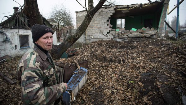 За полдня в Донецке уже зафиксировано множество разрушений