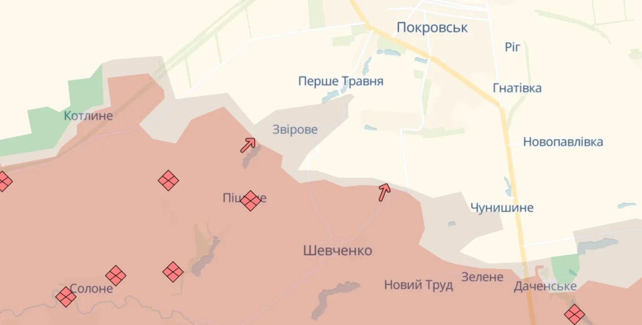 Російські окупанти частково просунулися біля Покровська та на Запоріжжі – DeepState