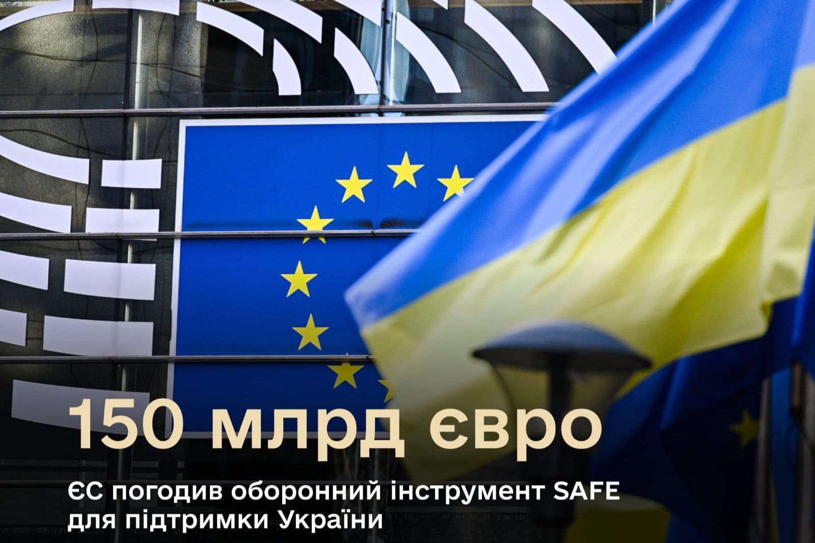 ​SAFE на €150 млрд: в ЕС приняли историческое решение, которое коснется Украины
