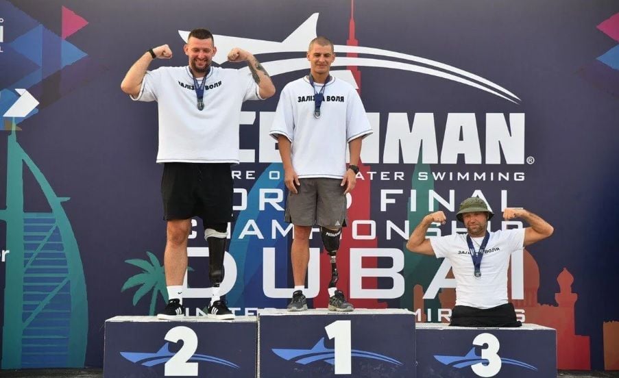 Украинские ветераны покорили Oceanman Dubai: все медали в категории Inspiration у сборной Украины