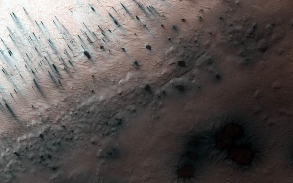 NASA опубликовало удивительный снимок: Марс "атаковали" тысячи черных "пауков" - фото