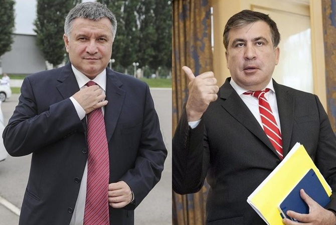 Аваков опубликовал скандальное видео перепалки с Саакашвили