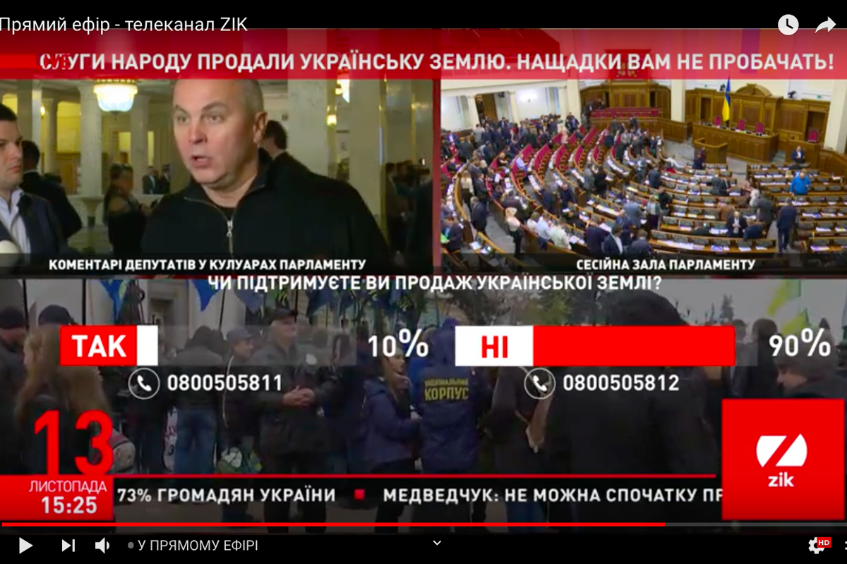 ​ZIK "взбунтовался" против земельной реформы: "Потомки вам не простят"