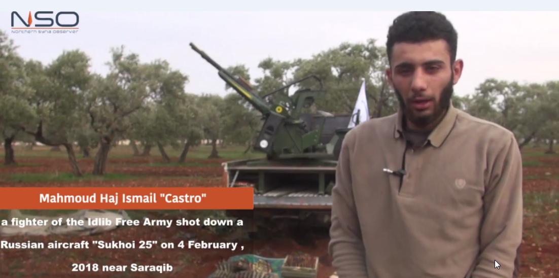 Сирийский ополченец с позывным "Кастро" рассказал подробности уничтожения российского штурмовика Су-25 – кадры 