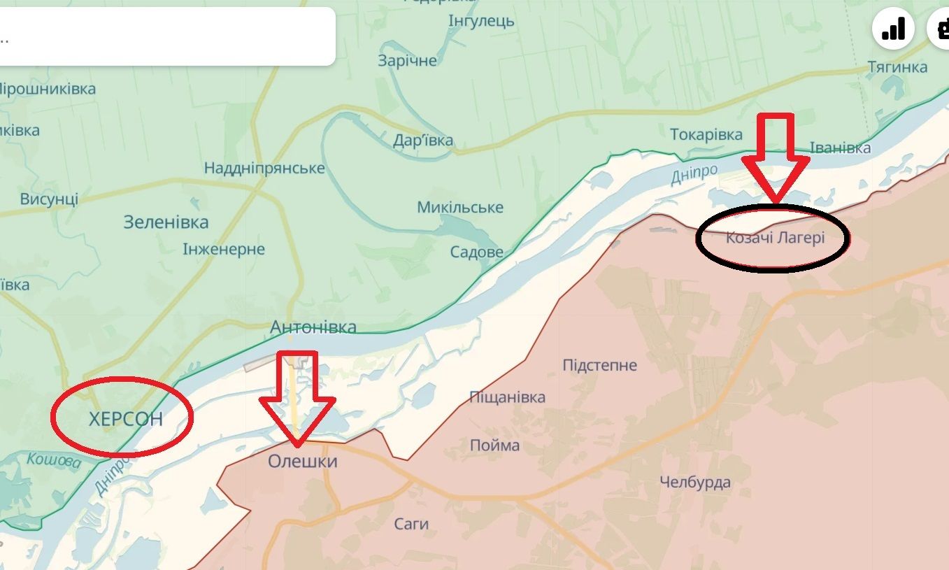 ВСУ вошли в Казачьи Лагери, прорвав первую линию обороны РФ на Днепре, – росСМИ  