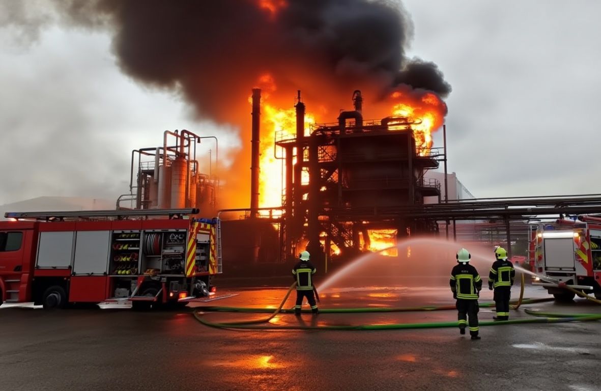 ​Пожар на "Нижнекамскнефтехиме" в РФ оказался куда масштабнее: пламя сжигает завод изнутри