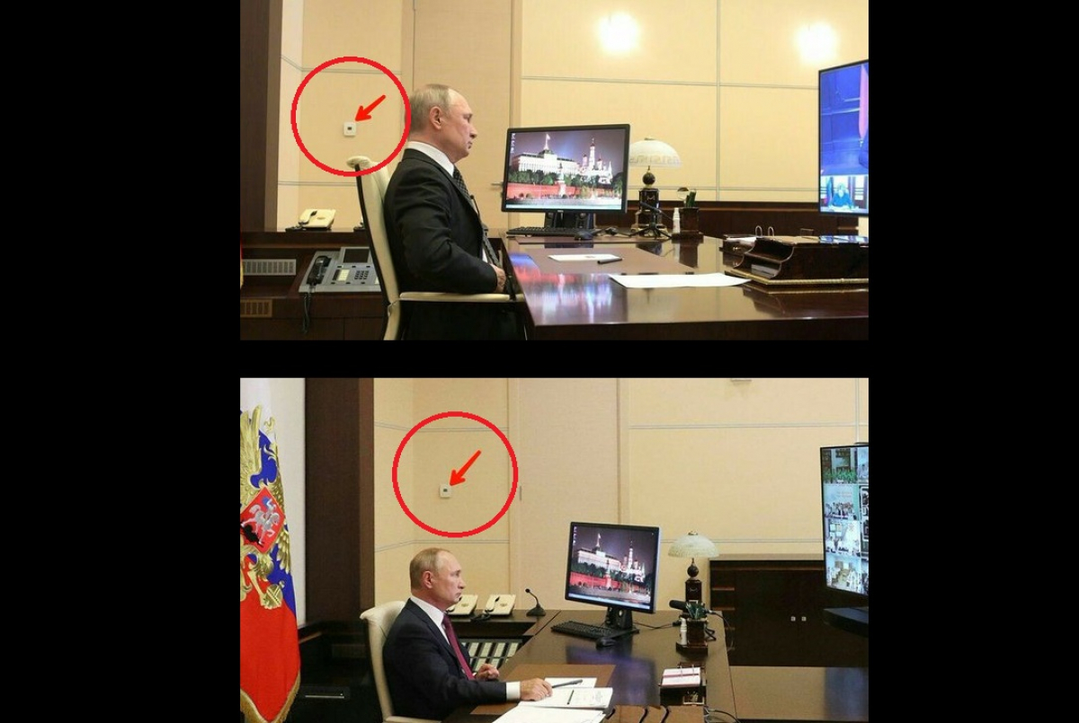 Фото двух одинаковых бункеров выдало Путина: соцсети заметили деталь в его кабинете