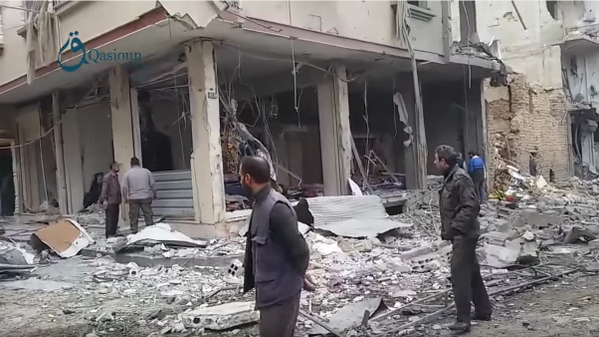 Сирийский город Дума почти полностью уничтожен российской авиацией