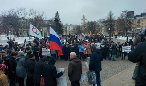 "Антимайдан" в Воронеже закидывает марш памяти Навального зеленкой