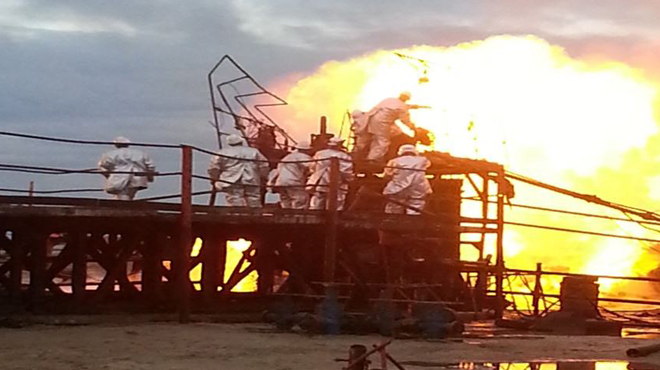 На Ямале вспыхнула газоносная скважина "Газпрома"