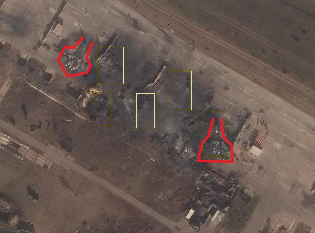 Четыре Су-34 РФ взрывом "Нептуна" снесло полностью, еще два выгорели: спутниковые фото
