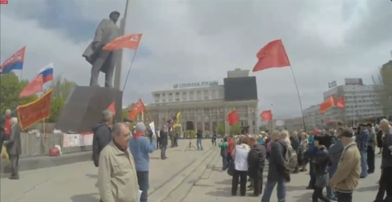 Лидеры ДНР не пришли на митинг 1 мая в Донецке