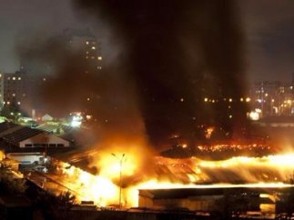В Киеве ночью горел рынок