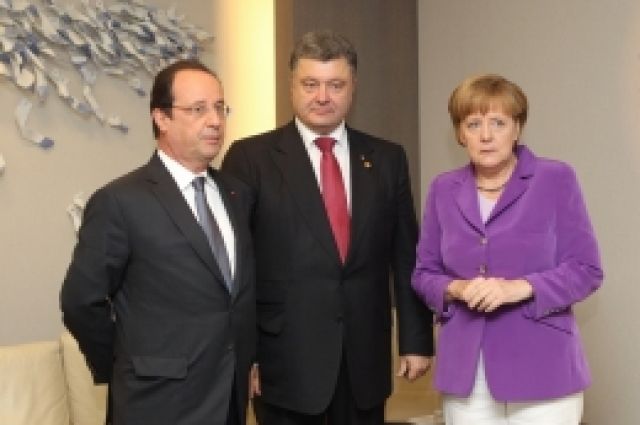 Порошенко, Меркель, Олланд: Для мирных переговоров не может быть предварительных условий
