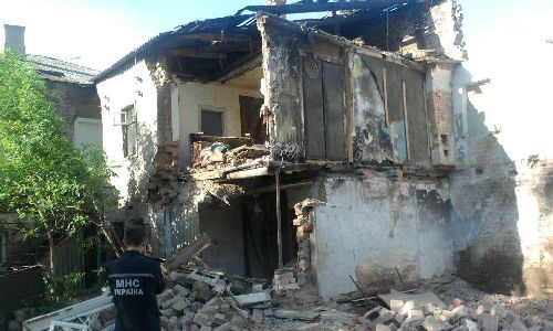 Сводка разрушенных зданий в Донецке за 14.09