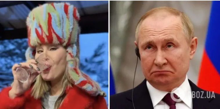 Віка Циганова, сьорбнувши горілки, висловила думку з приводу п'ятого висунення Путіна у президенти РФ