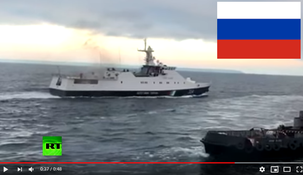 РосТВ показало видео, как российские корабли пошли на таран ВМФ Украины в Азовском море: в соцсетях ажиотаж