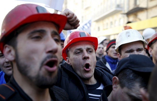 В Киеве шахтеры планируют завтра продолжить митинг под зданием Рады