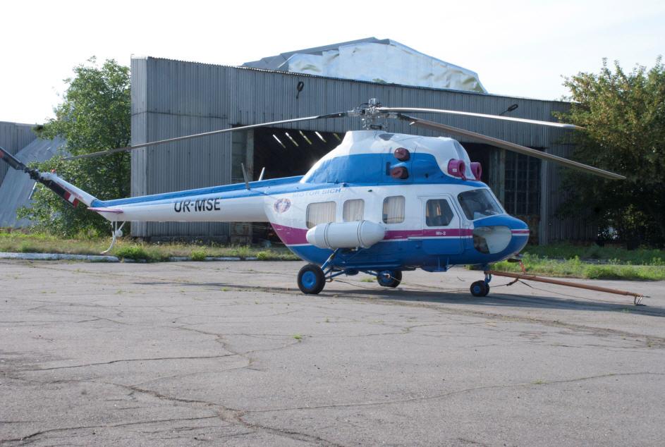 В Кременчуге разбился вертолет Ми-2 с тремя членами экипажа на борту