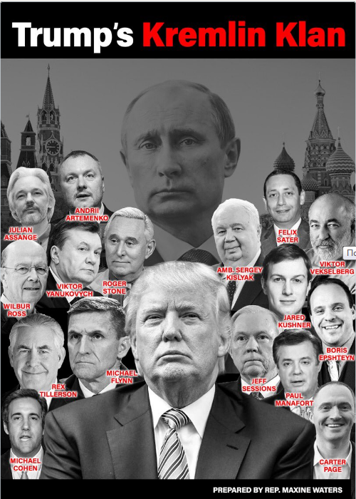 Кремлевский клан Трампа: член палаты представителей Конгресса США опубликовала коллаж о политиках, замешанных в связях с Россией