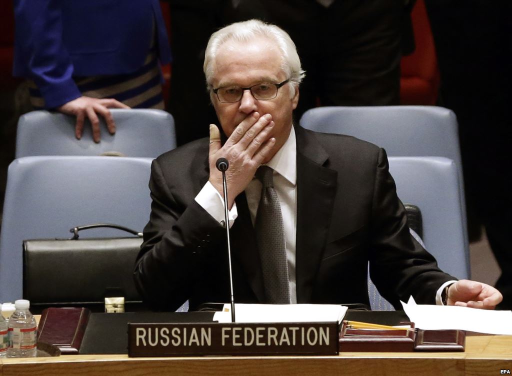 Действительно, стоит прекратить поддерживать террористов и вмешиваться в дела суверенных государств: Чуркин оговорился на заседании ООН признав злодеяния России