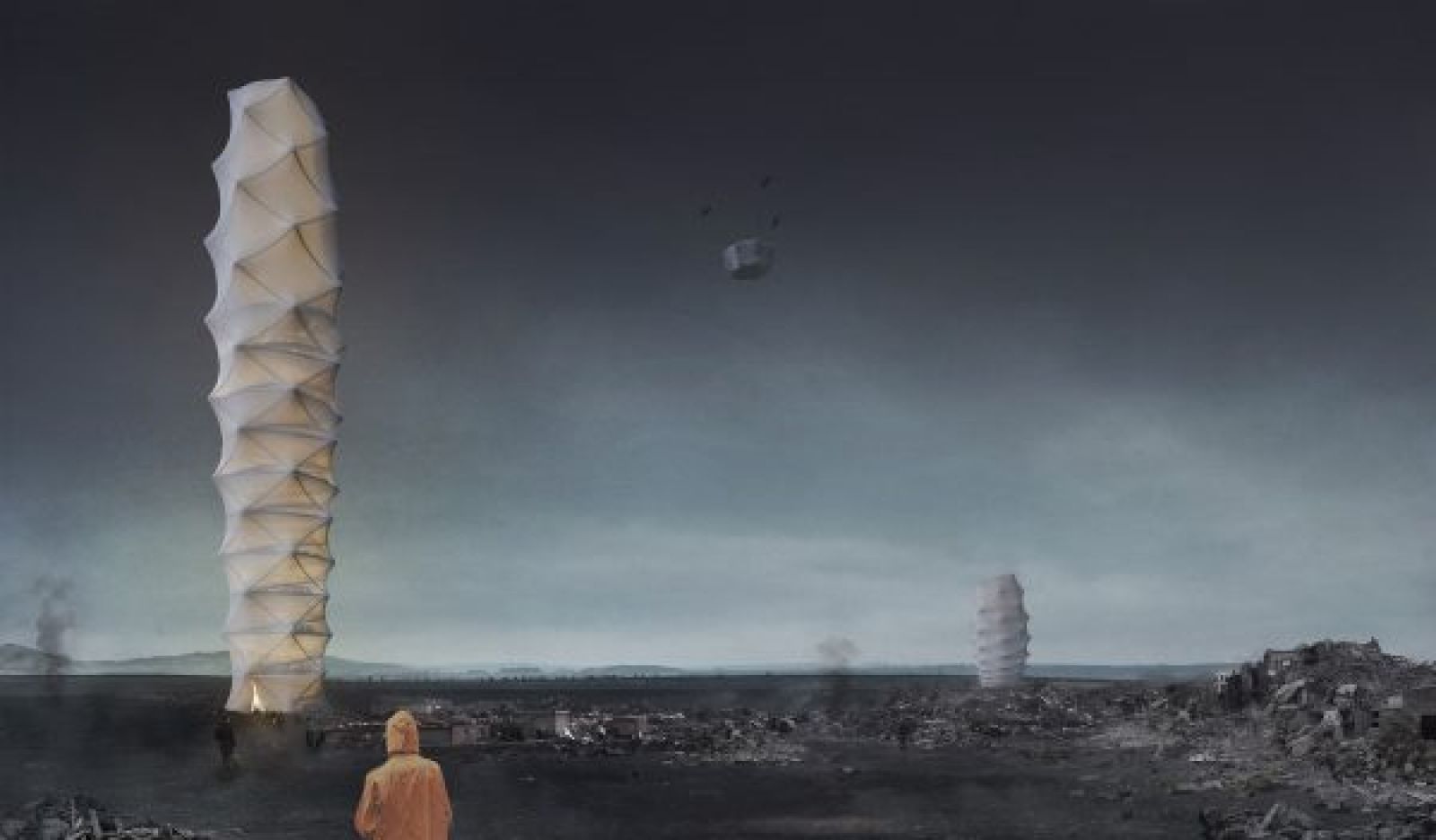 Убежище в небе: польские архитекторы предложили небоскреб-оригами для пострадавших от природных катастроф – кадры