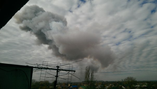 Взрыв на весь Донецк 20.10.2014