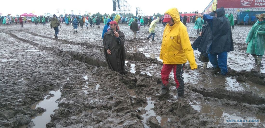 "Нашествие" потонуло в грязи: стихия сорвала россиянам самый популярный рок-фестиваль