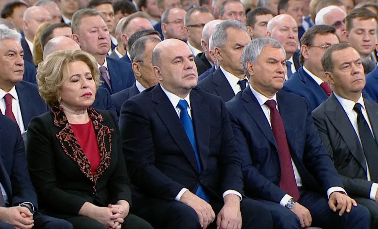 Кадыров, Пригожин и Суровикин проигнорировали выступление Путина – зал был полупустым