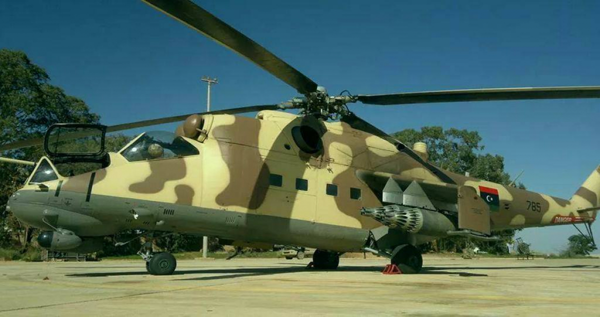 Война в Ливии: протурецкие силы захватили Ми-35 расположенный на авиабазе Аль-Ватия