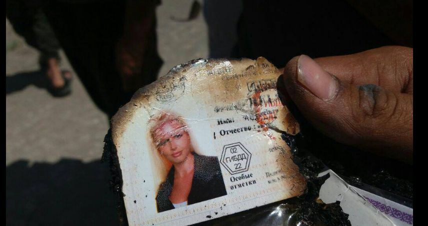 Опубликованы первые фото обгоревших документов пилота и членов экипажа, погибших при крушении Ми-8 в Сирии
